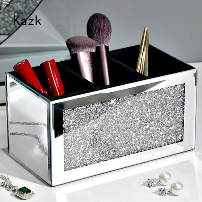 Luxurious Diamond Inlay Glass  - Luxury Skincare Tray review and price