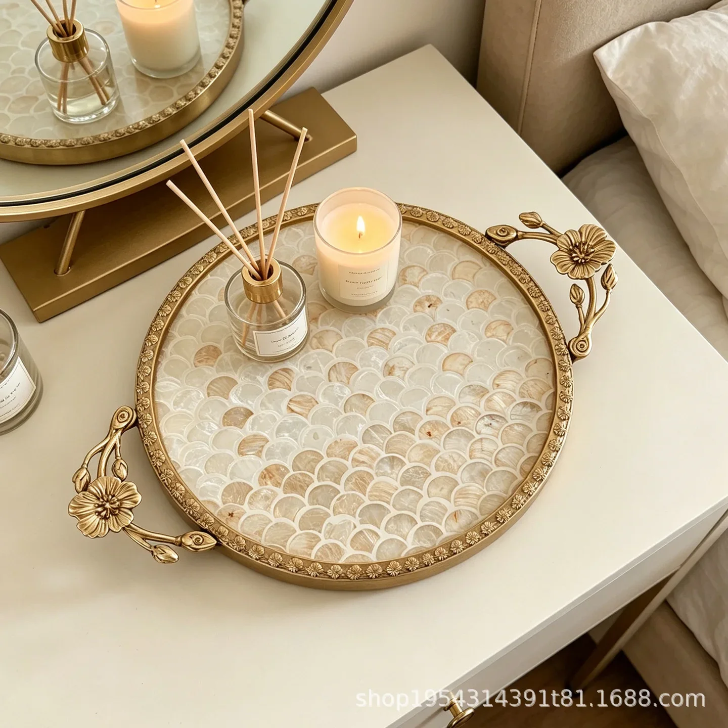 b7- new Chinese retro light lu - Luxury Skincare Tray review and price