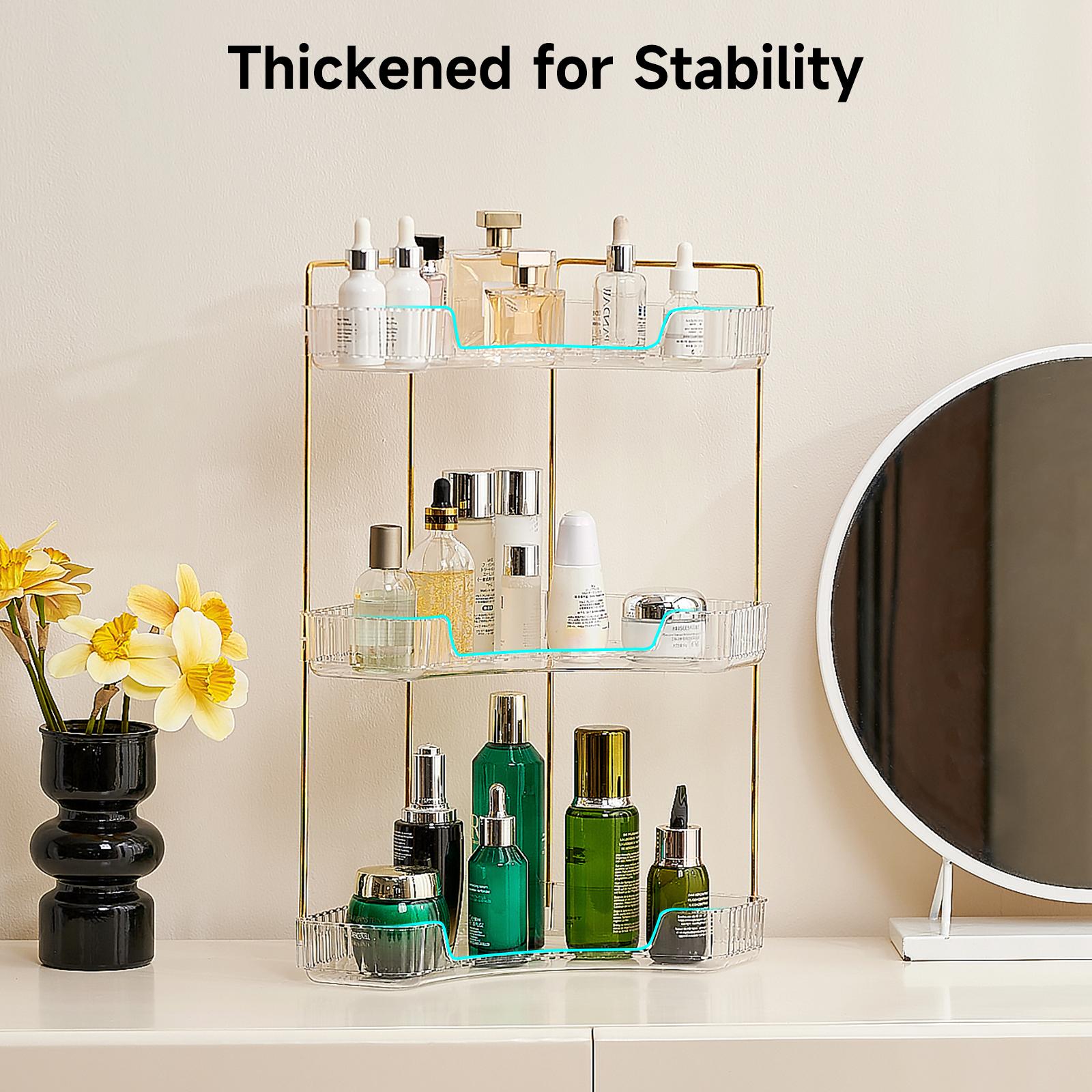 3 Tier Clear Bathroom Organize - Luxury Skincare Tray review and price