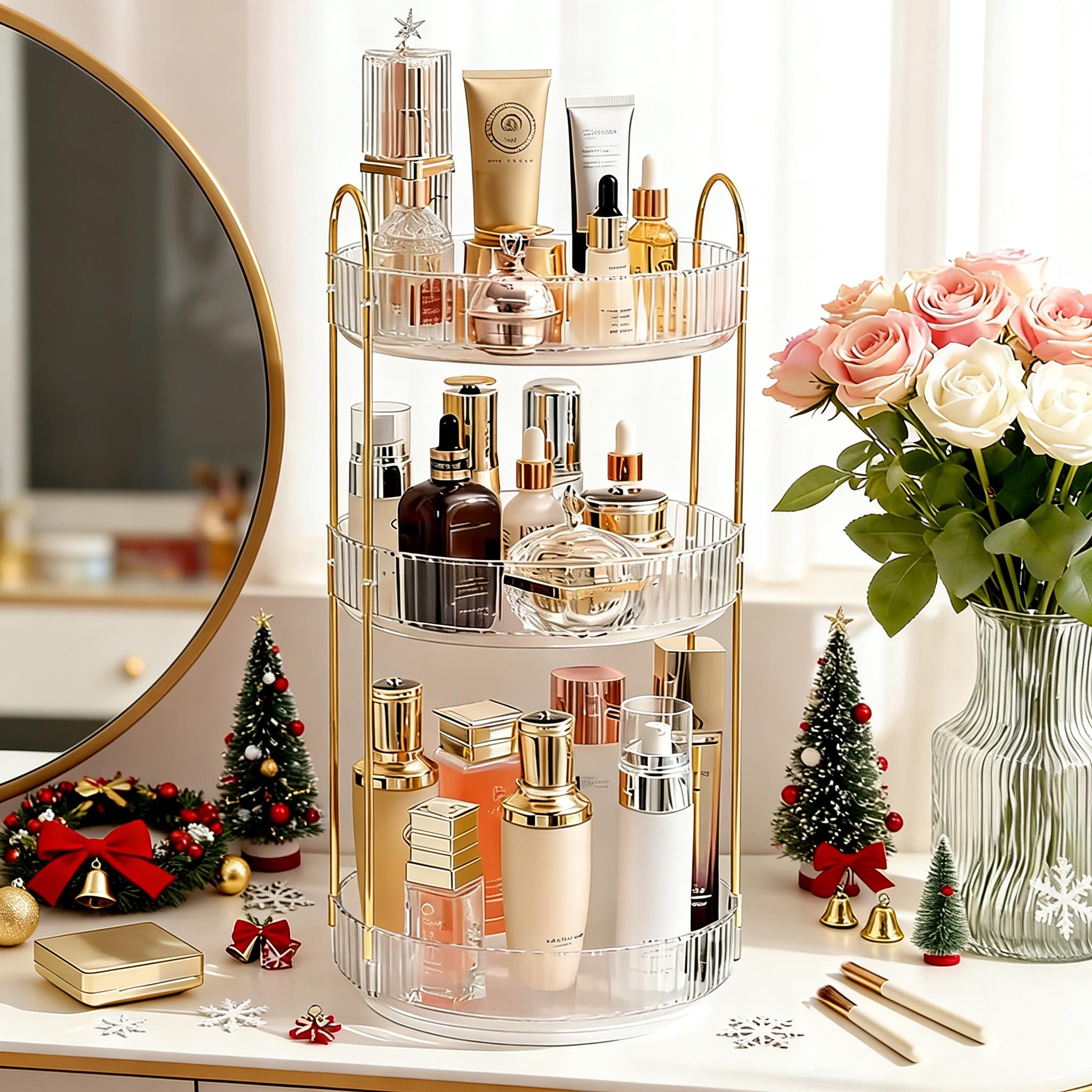 3 Tier Clear Bathroom Organize - Luxury Skincare Tray review and price